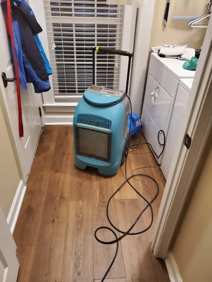 Commercial dehumidifier deployed for Flood Damage Cleanup in Beaver Dam