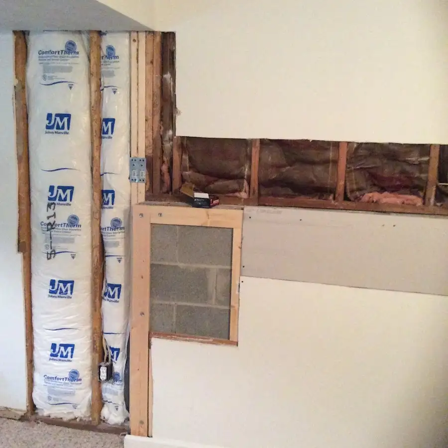 Wall insulation replacement during Contents Cleaning & Restoration in Beaver Dam